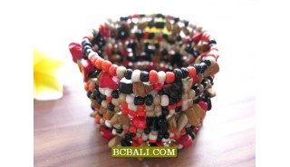 Beads Stones Cuff Bracelets Ethnic Women Fashion